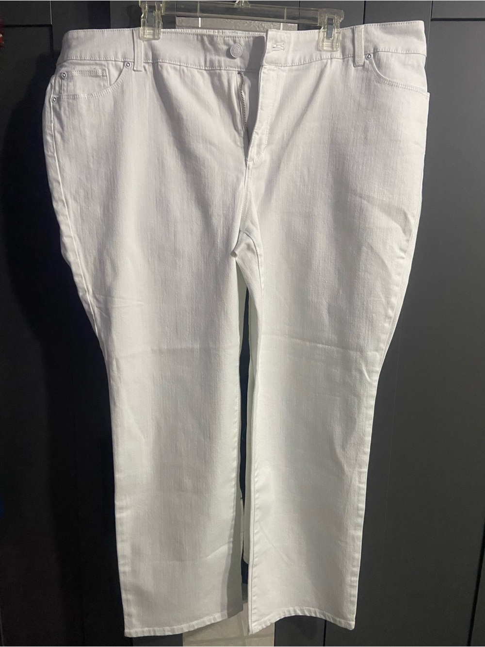 Chico's So Slimming White Straight-Leg Jeans
